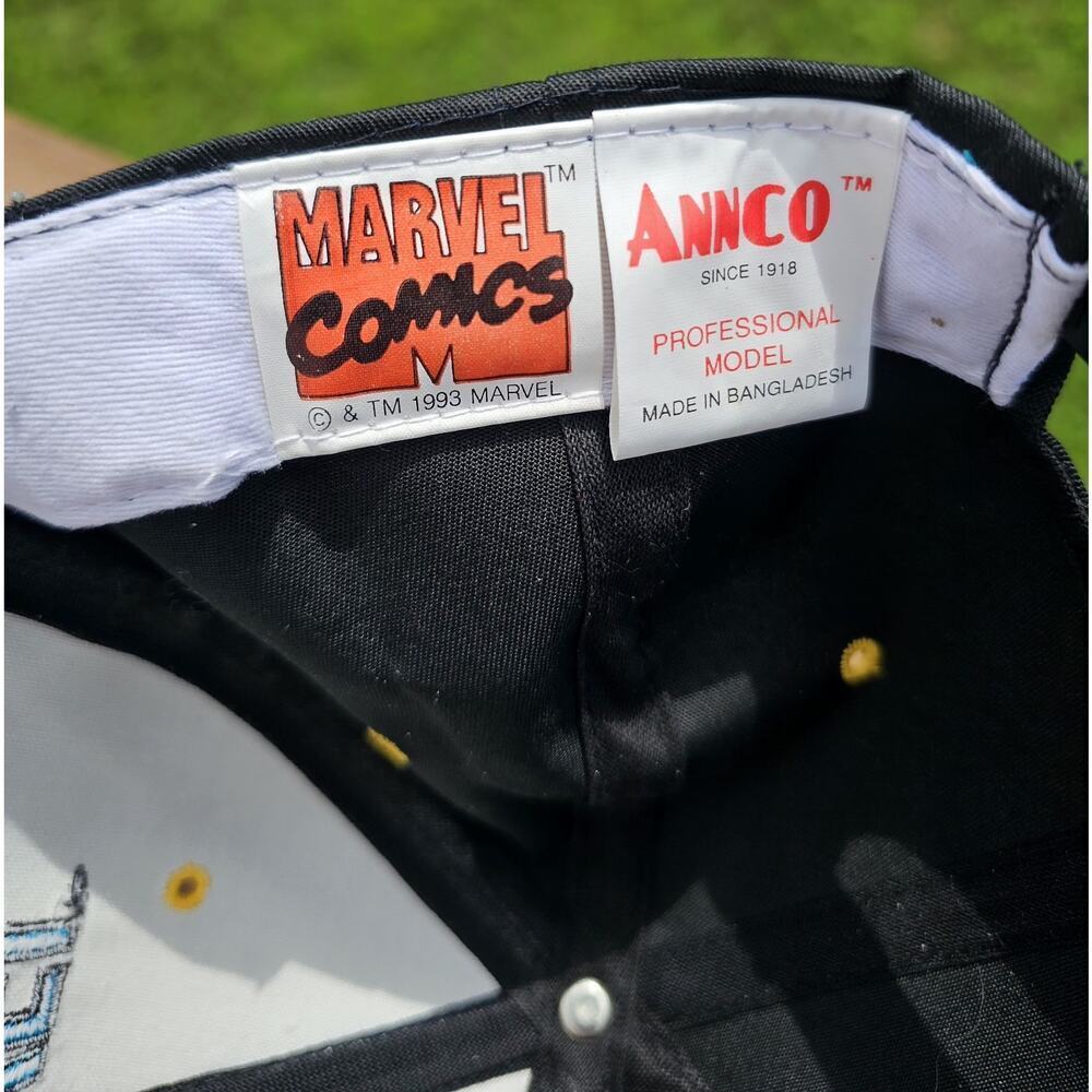 Vintage Marvel Comics Embroidered AANCO Big Logo Blockhead Snapback Hat 1993 - Picture 7 of 7